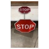 Two stop signs