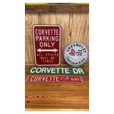 Corvette Metal Sign Lot. Corvette Parking,