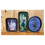 Lot of Three Coca-Cola Metal Trays