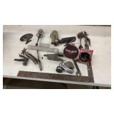 Antique tool and car part lot