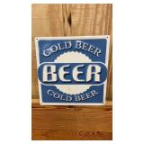 Cold Beer Metal Sign