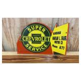 Super Chevrolet Service Metal Sign.