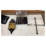 Misc lot tire iron wire connector and a candle