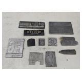 Vintage Letterpress Printing Blocks Printer
