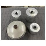 4pc Vintage West Bend Canisters and Pot