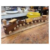 Hand-Crafted Wooden Toy Train Set, commonly