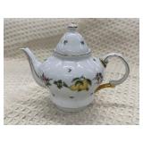 Vintage porcelain personal teapot. "Fruit Basket"