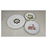 Vintage Magnolia Ceramic Plates Mississippi State