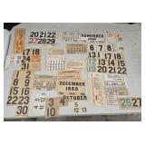 Vintage Paper Calendars from Printing Press for