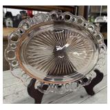 Anchor Hocking Old Colony Lace Edge Pink Plate, a