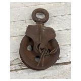 Vintage Primitive Heavy-duty Cast Iron Pulley