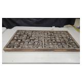 FULL Letter Stamp Tray from Printing Press Cabinet
