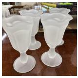 Set of 4 vintage Indiana Glass frosted white
