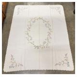 Vintage Floral Embroidered Rectangular Table