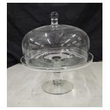 Glass Cake Stand with Dome