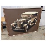 LARGE Letterman Framed Vintage-Style Automotive