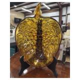 Vintage Indiana Glass amber grapes harvest fruit