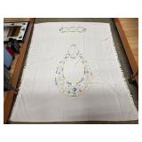 Vintage Floral Pineapple Embroidered Twin Size