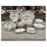 43pc MZ Altrohlau "Golden Pheasant" porcelain