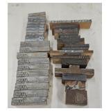 Vintage Letterpress Printing Blocks Printer