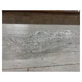 Antique Cut Glass or Crystal Celery Dish or