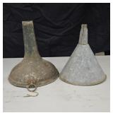 2 Vintage Funnels for oil
