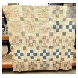 Nine Patch Handmade Cutter Scrap Quilt, End