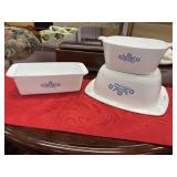 3pc Corning Ware Blue Cornflower Dishes