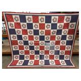 Celtic Knot Patriotic Quilt. Measures 101x85,