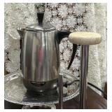 Vintage Stainless Electric Kettle, Paper Towel