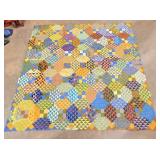 GORGEOUS Handmade Quilt TOPPER in Ocean Waves