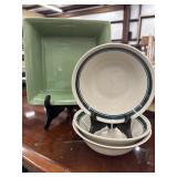 Bundle of Paula Deen 9x9 baking dish and 3 stone