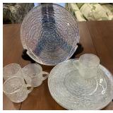 vintage Anchor Hocking Soreno iridescent snack