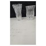 Vintage, hand-cut 24% lead crystal flower vase
