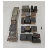 Vintage Letterpress Printing Blocks Printer