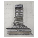 Printing blocks with letters