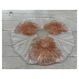 Mikasa Hibiscus Frost Crystal Platter