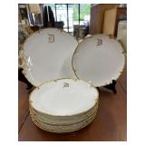Racine Bavaria porcelain serving platter and 7