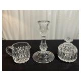 Vintage Gotham Lead Crystal Creamer and lidded