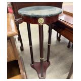 Vintage Faux Green Marble Top Plant Stand Table
