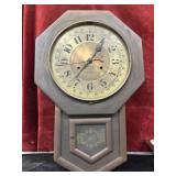 Antique Hamilton 31-day calendar wall clock with