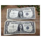 TWO United States $1 Silver Certificates 1935 and