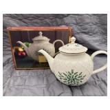 Lenox Holiday Green Holly and Red Berry Carved