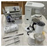 Coffee Pot, Frother, 2 Handheld Mixers, Chopper