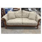 Broyhill Patterned Sofa Couch w/ Nailhead Trim