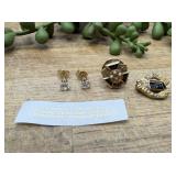 14k Yellow Gold Cubic Zirconia Stud Earrings with