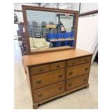 American Colonial Solid Six-Drawer Dresser
