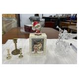 6pc. Trinkets, Plastic Angel, Christmas Mouse, and