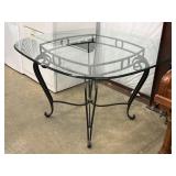 Wrought Iron Glass Top Kitchen Table