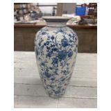 Decorative blue and white porcelain vase